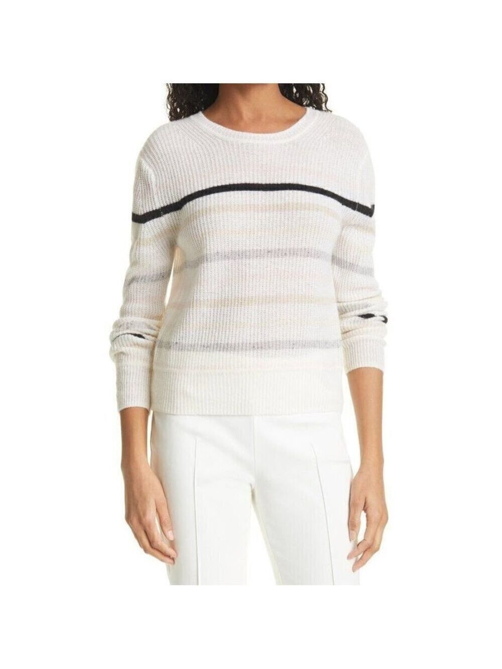 𝅺LINE Label "Iona" Striped Cashmere Sweater Women Sz Xsmall